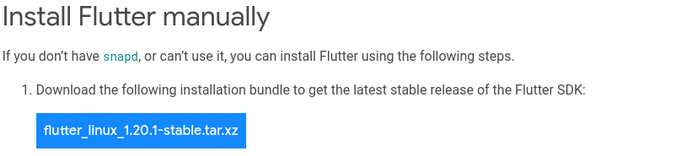 Install Flutter manually Install Flutter manually