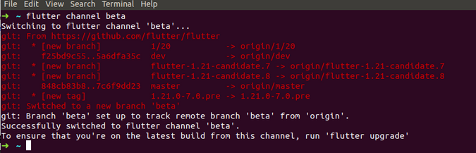 flutter channel beta output flutter channel beta output