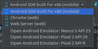 Flutter for web device options Flutter for web device options