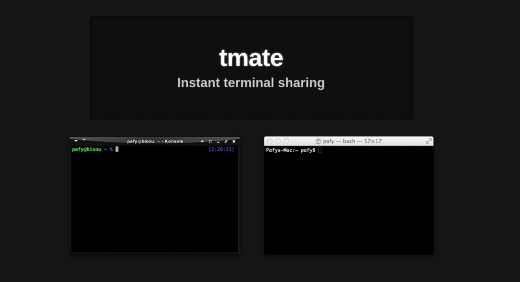 tmate screenshot tmate screenshot
