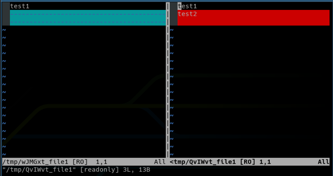 vim-diff results vim-diff results