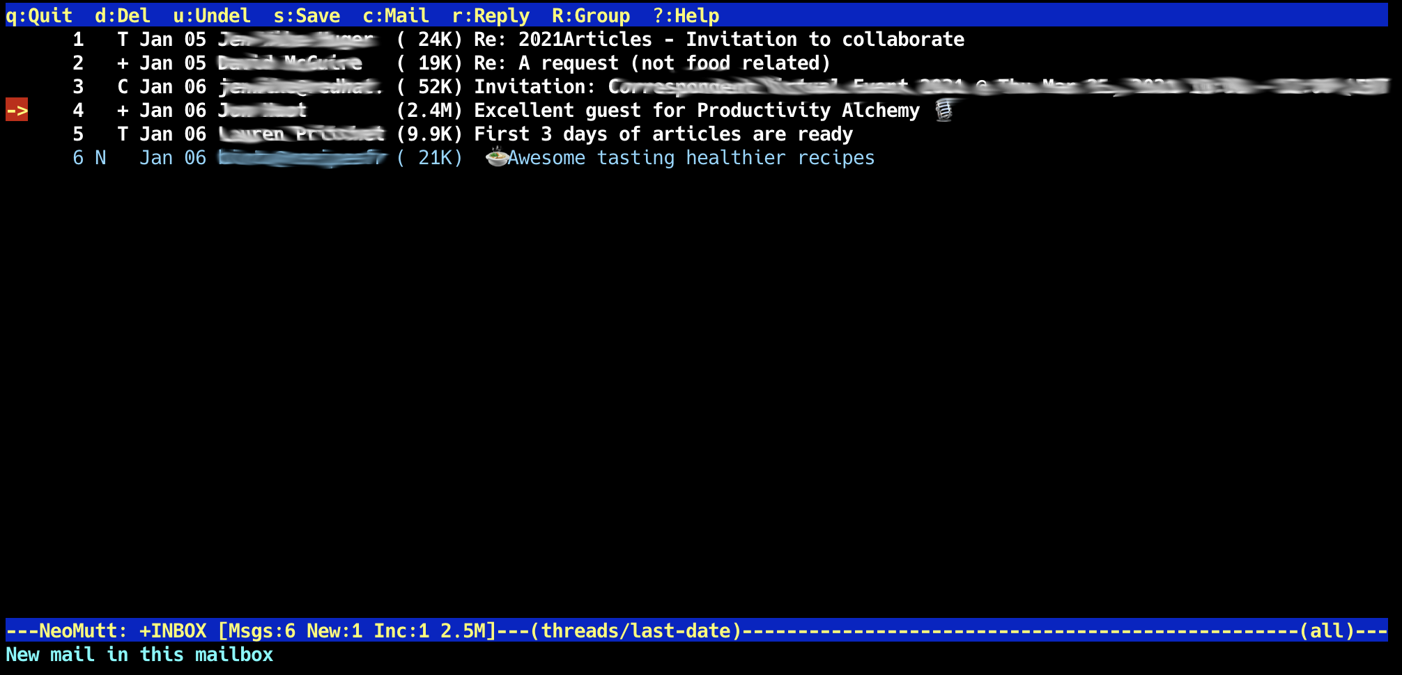 Mutt email client Mutt 电子邮件客户端