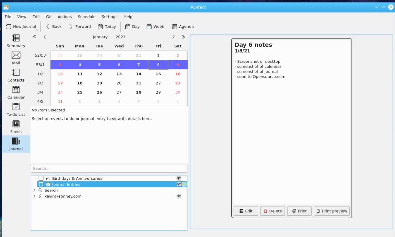 Kontact Journal Kontact Journal