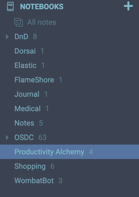 Notebook folders Notebook folders