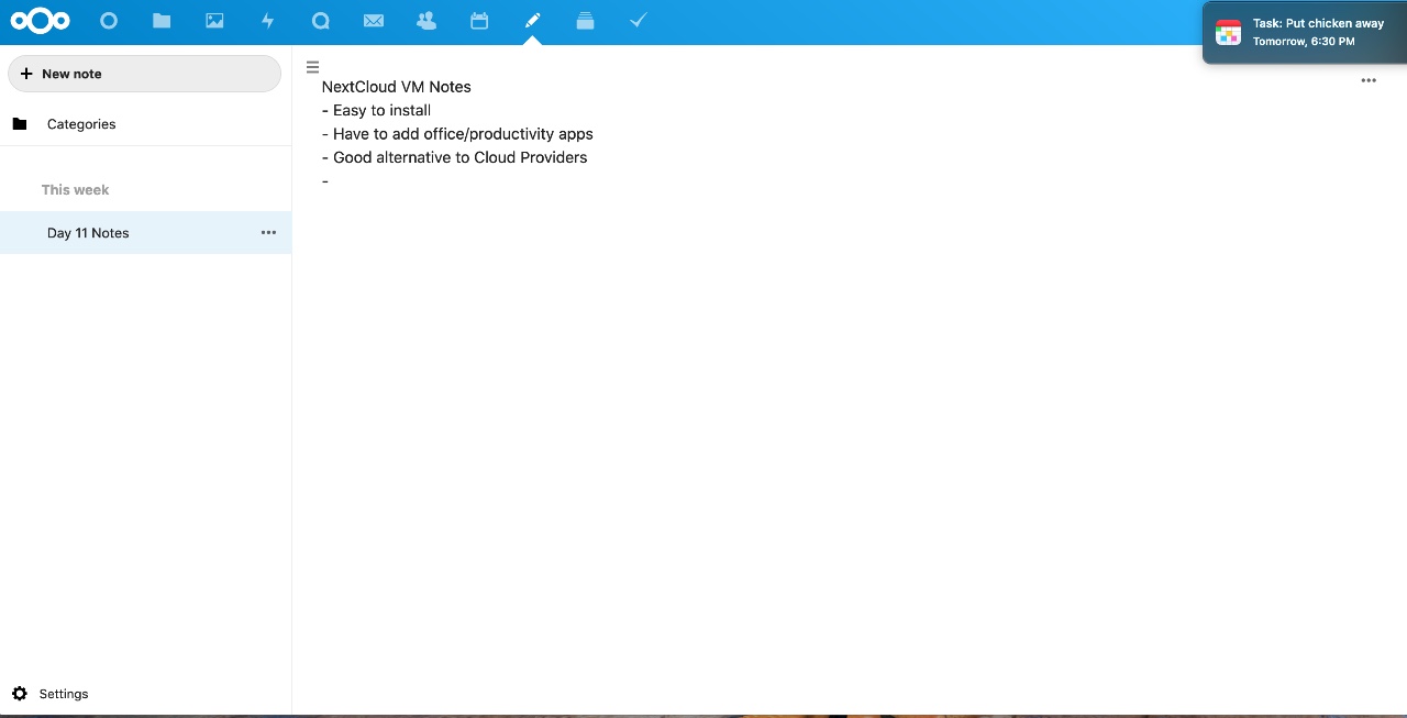 Taking notes in Nextcloud Taking notes