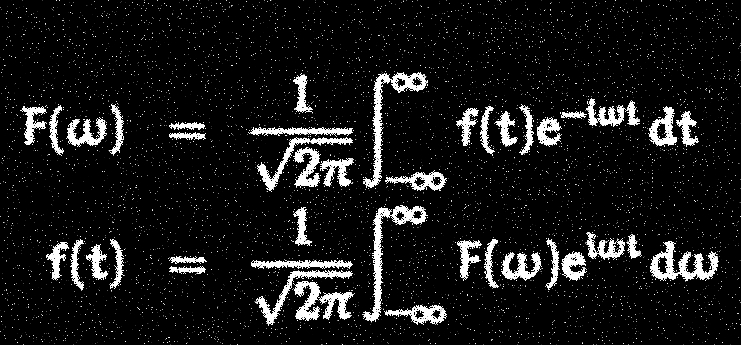 Equations of the Fourier transform and its inverse Equations of the Fourier transform and its inverse