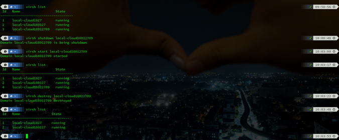 Destroying a VM 销毁虚拟机