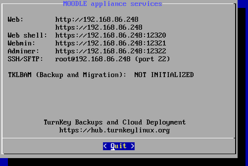 Moodle appliance settings Moodle 应用配置
