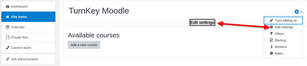 Moodle settings Moodle 设置
