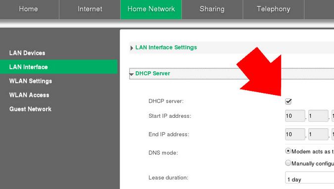 Disable DHCP Disable DHCP
