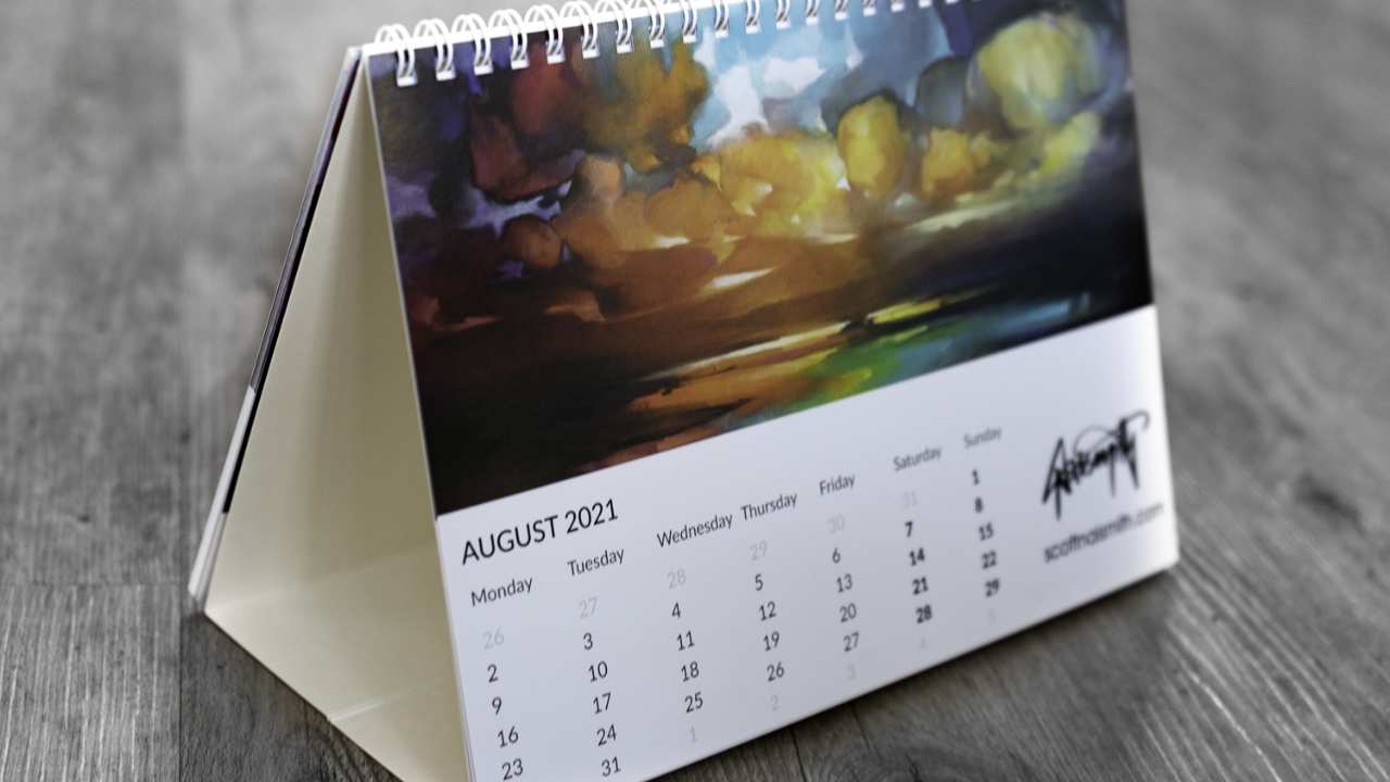 Calendar with coffee and breakfast