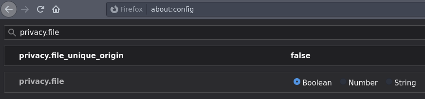 Firefox setting Firefox setting