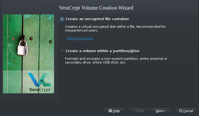 Creating a volume with VeraCrypt Creating a volume with VeraCrypt