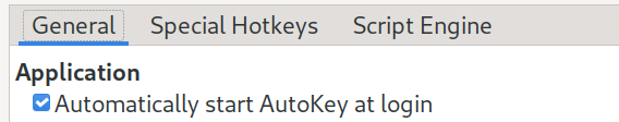 Automatically start AutoKey at login 登录时自动启动 AutoKey