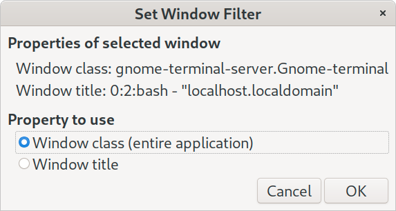 AutoKey Window Filter AutoKey 窗口过滤器