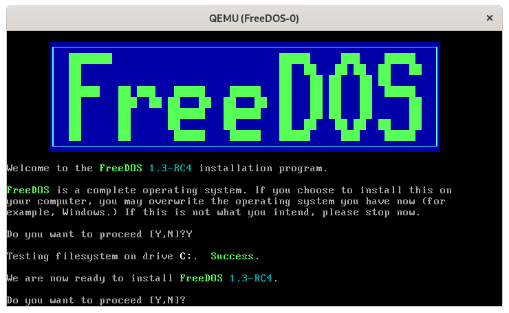 Installing the FreeDOS Floppy-Only Edition Installing the FreeDOS Floppy-Only Edition
