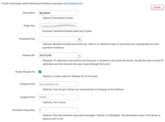 Adding a peer on the router 在路由器上添加一个对等点