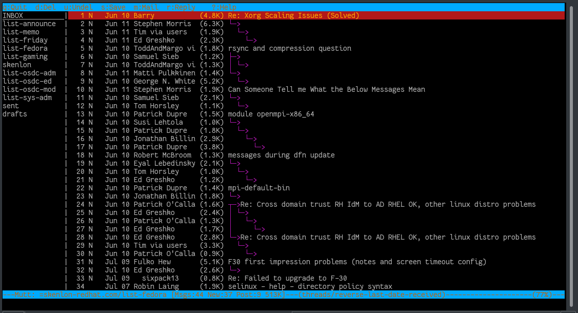 Mutt email client Mutt email client