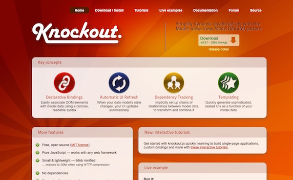 KnockoutJS page KnockoutJS page