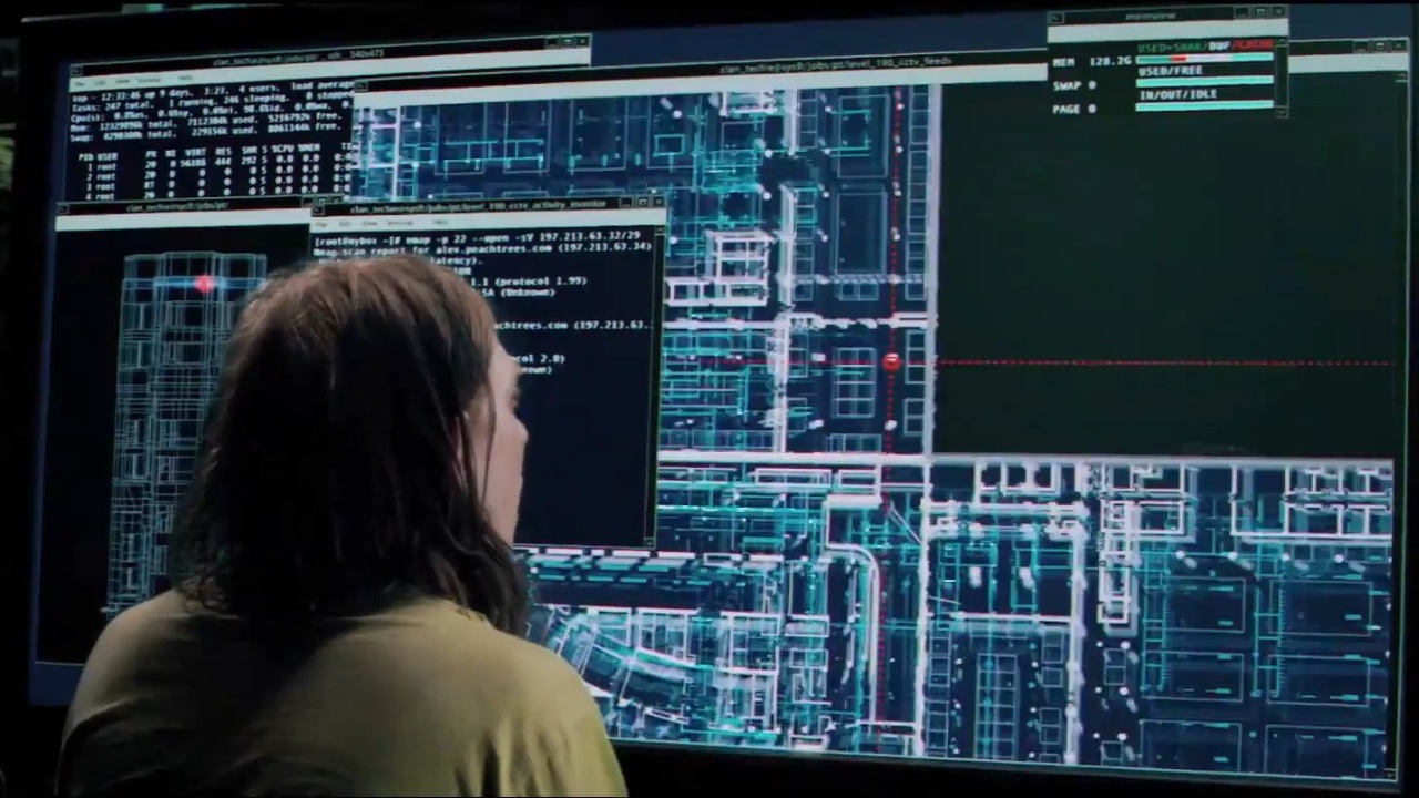 Magnifying glass on code