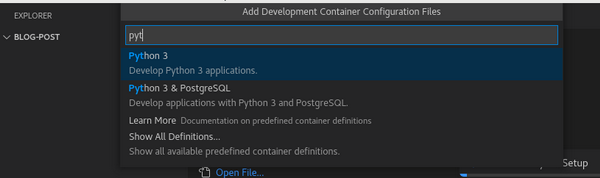 Select Python 3 definition 选择 Python 3 定义