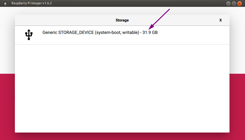镜像工具:选择 SD 卡