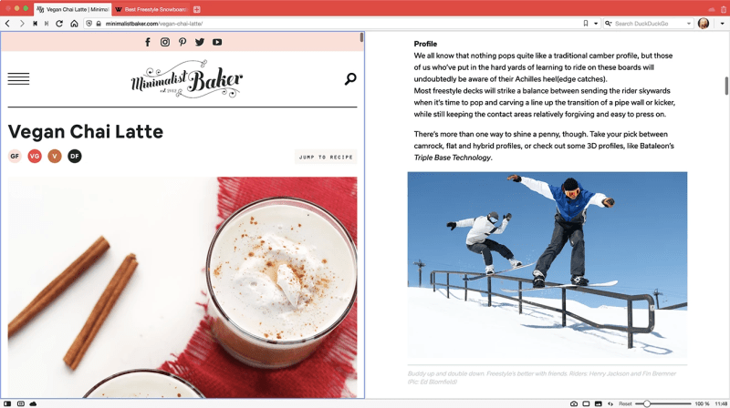 标签平铺,一次性分割浏览多个页面