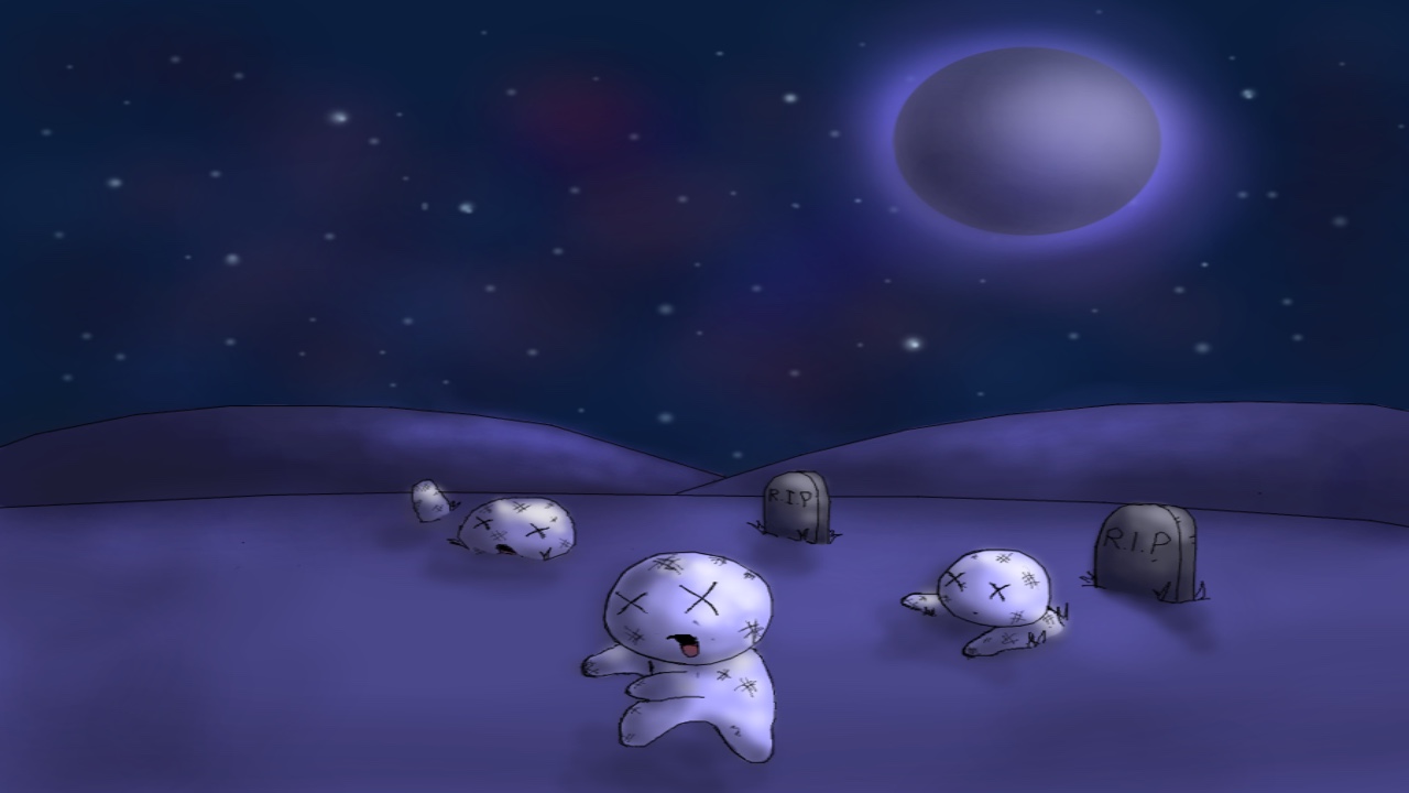 Full moon on a hazy night