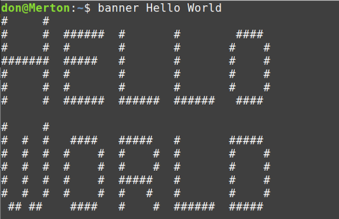Hello World banner 用英镑符号拼出的 “Hello World” 横幅