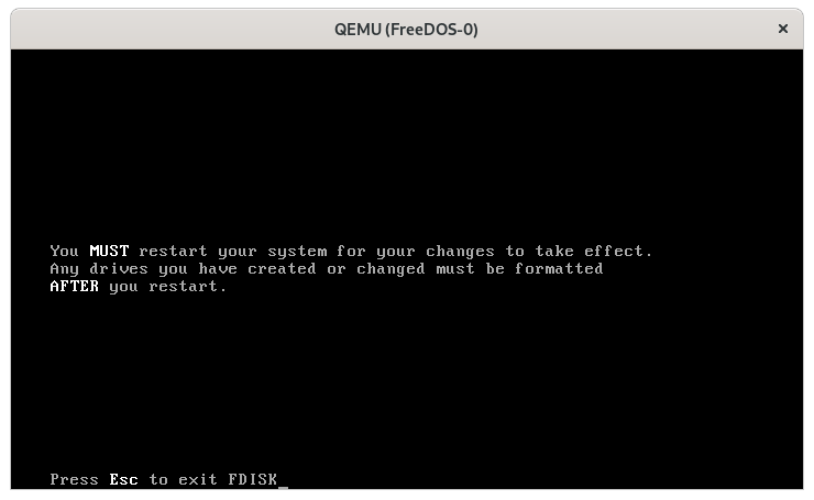 You need to reboot to recognize the new partition using fdisk