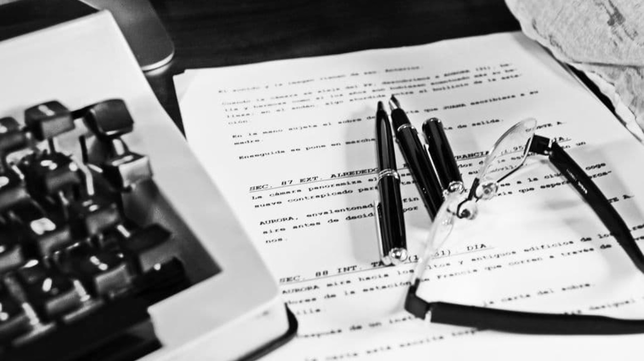 Typewriter in the grass