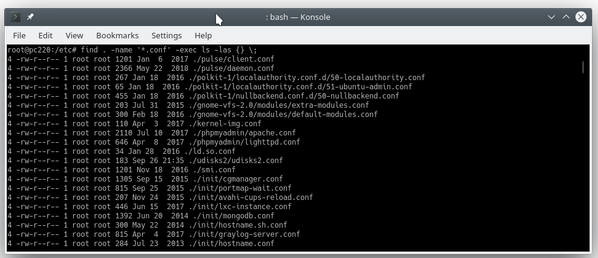 find command output 查找命令输出