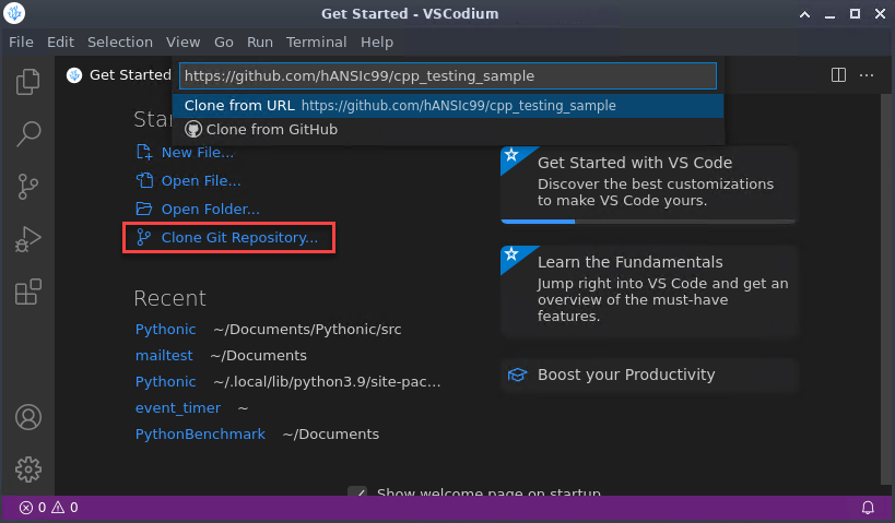 Clone Git repository Clone Git repository