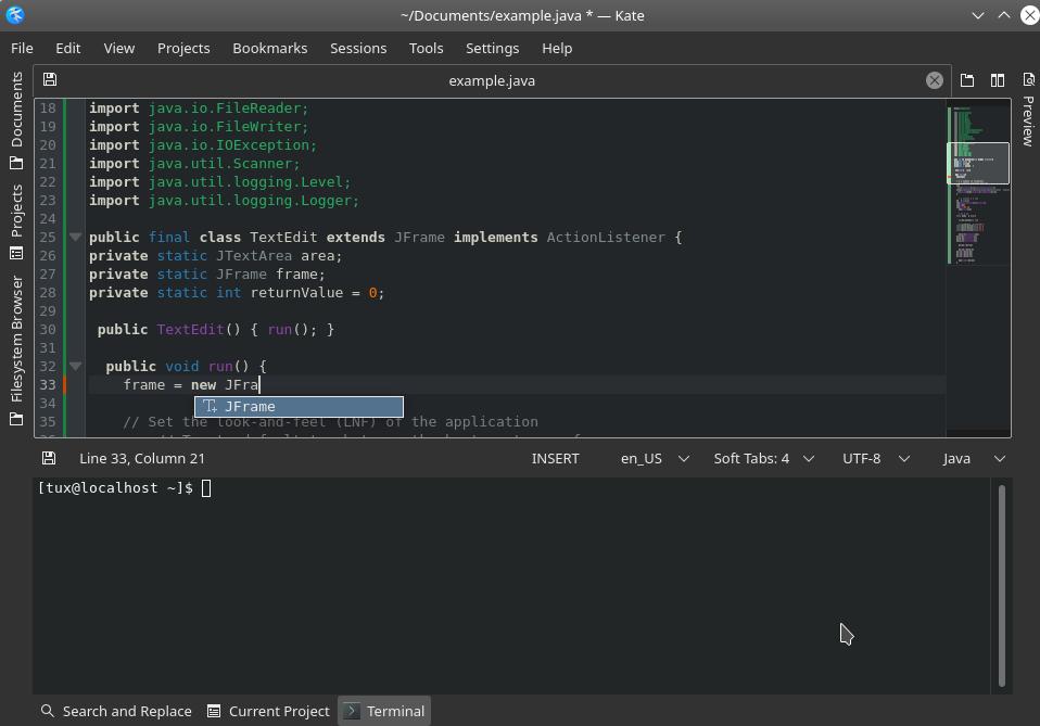 Coding in Kate Coding in Kate