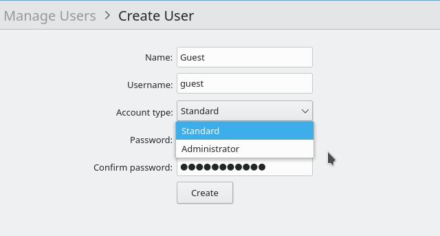 Adding a user in KDE Adding a user in KDE