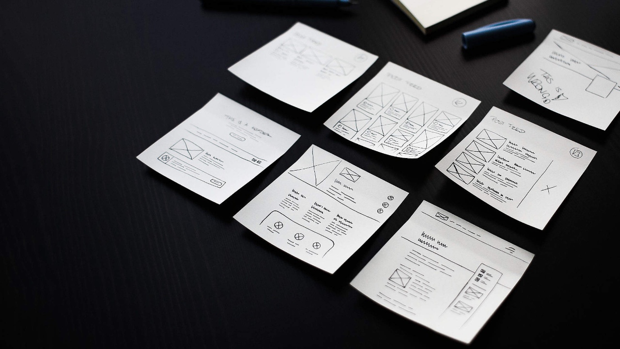 Working from home at a laptop