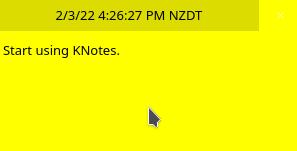 Start using KNotes Start using KNotes