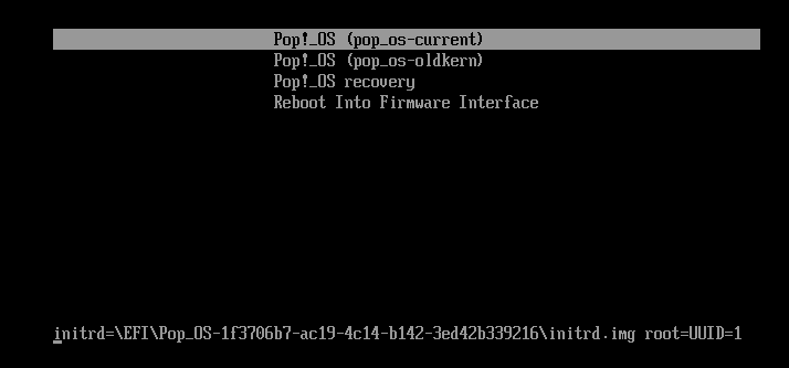 Pop OS 中的 systemd-boot | 图片来源:kofler.info/pop_os