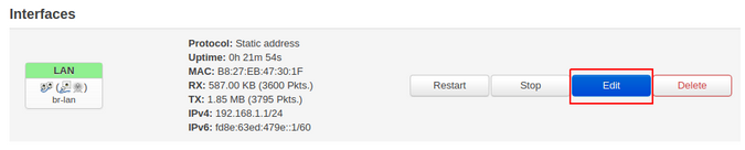 LAN interface LAN interface