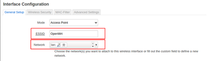 Configuring the interface Configuring the interface