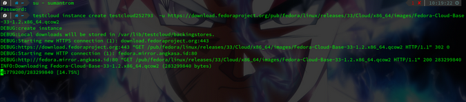 Add user to testcloud group 添加用户到 testcloud 组