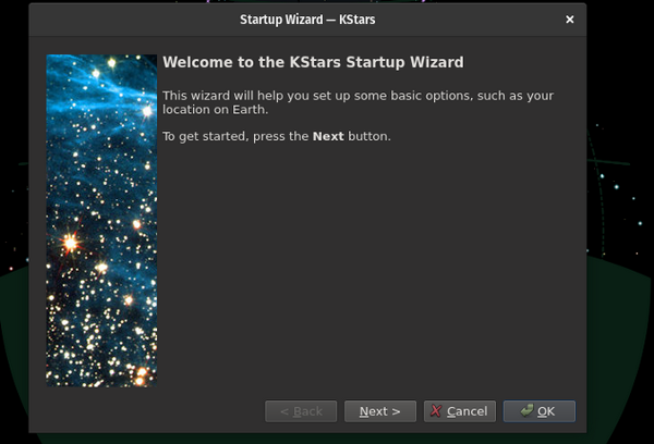 KStars Startup Wizard KStars 启动向导