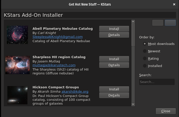 KStars add-ons KStars 扩展