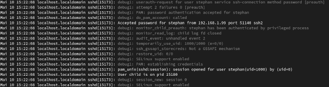 LogLevel DEBUG output LogLevel DEBUG output