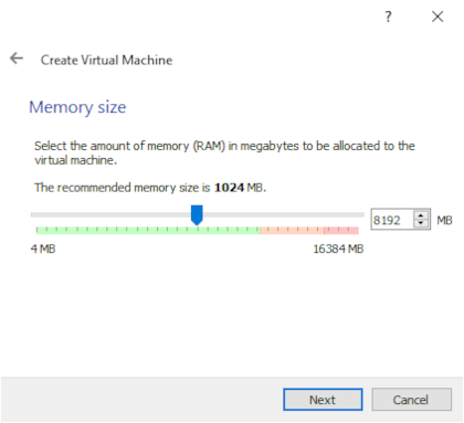 Set VM memory size Set VM memory size