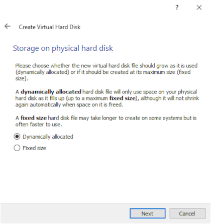 Dynamically allocating hard disk Dynamically allocating hard disk