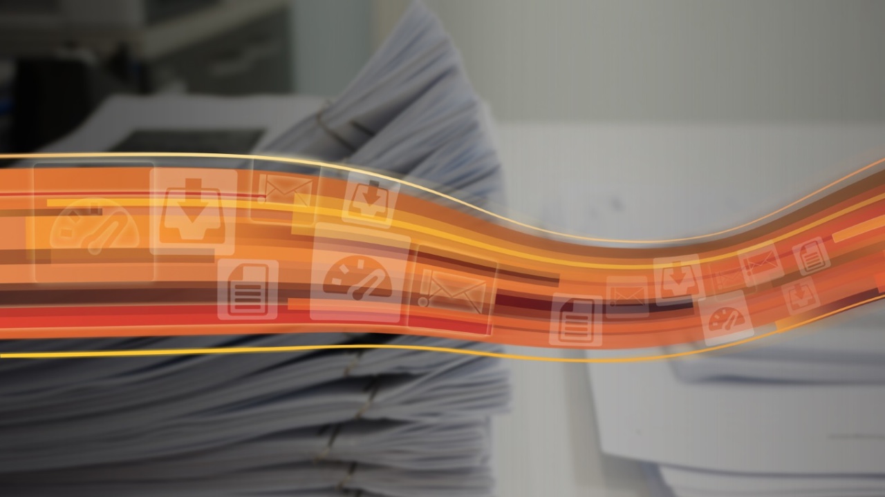 Typewriter with hands