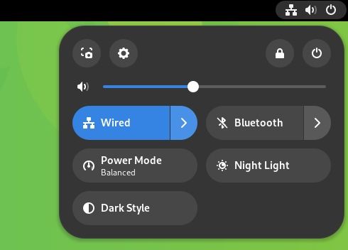 GNOME 44 快速设置菜单中的新截图快捷方式