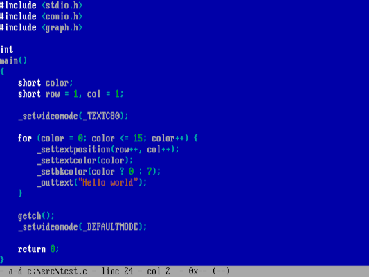 Writing a simple test program in C 编写一个简单的 C 程序