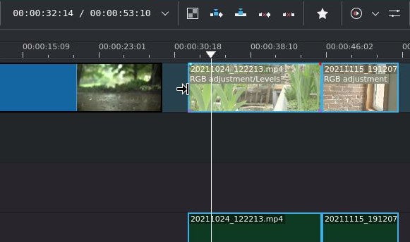 Editing in the timeline Editing in the timeline